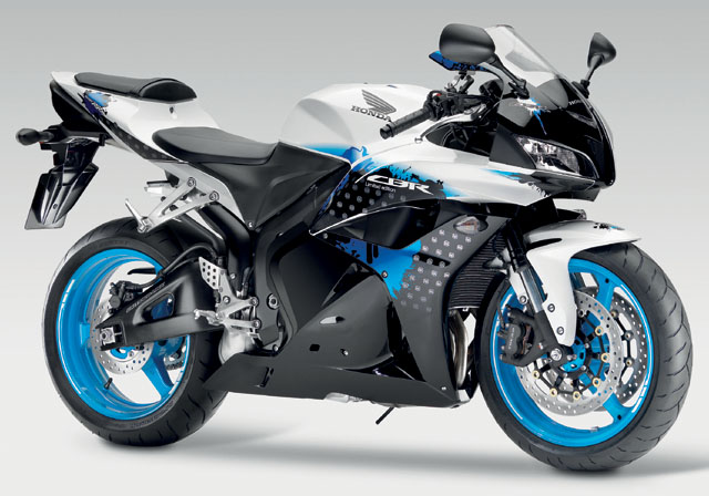 honda cbr600rr 2009 blanc bleu 34 avant