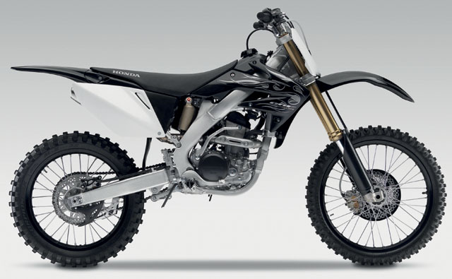 honda crf250r 2009 noire profil droit