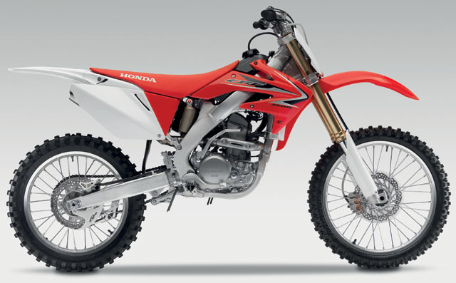honda crf250r 2009 rouge profil droit