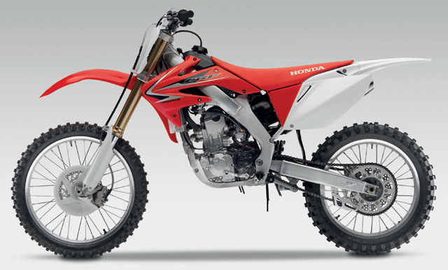 honda crf250r 2009 rouge profil gauche