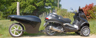 Wipi industrialise la remorque bagag�re monoroue