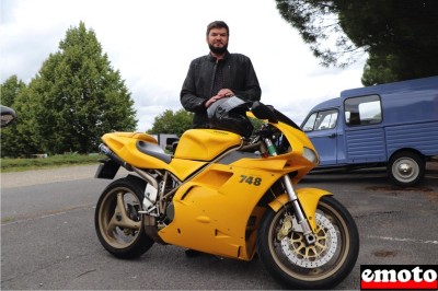 Arnaud et sa Ducati 748, une moto qui est un rêve de gosse