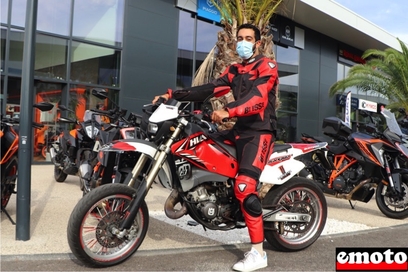 Robin et son Husqvarna WRE 125 chez Moto Park à Montpellier, robin et son husqvarna wre 125 chez moto park a montpellier
