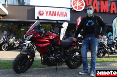 Jean-Pascal et sa Yamaha Tracer 700 à Team Menduni Grenoble