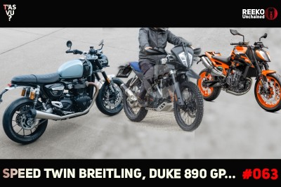 Pursuit, Speed Twin Breitling et Duke 890 GP : vidéo Reeko