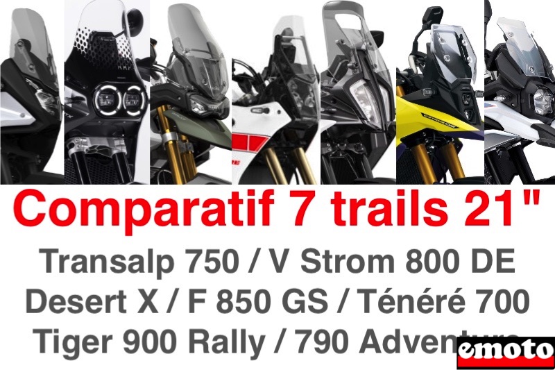 Comparatif 7 trails tout-terrain avec une roue de 21 pouces, comparatif 7 trails en roues de 21