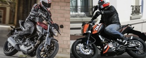 Yamaha MT125 et KTM Duke 125