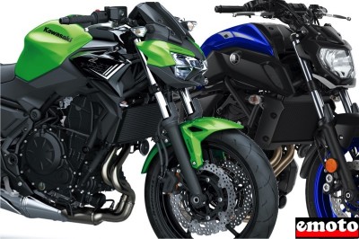 Comparatif Kawasaki Z650 vs Yamaha MT 07, la bataille 2020