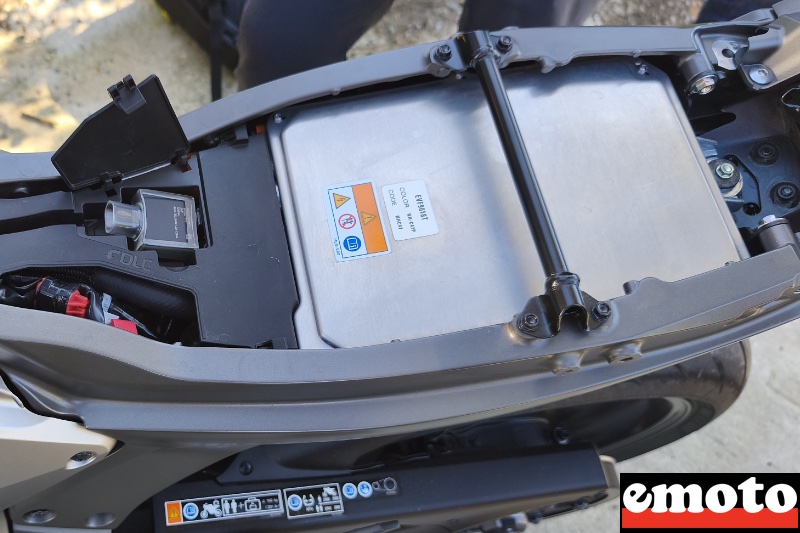 chargeur embarque sous la selle