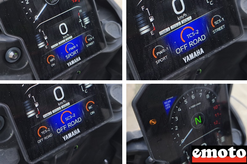 parametrages au tableau de bord pour la reactivite du moteur le controle de traction de derive et l abs a l arriere