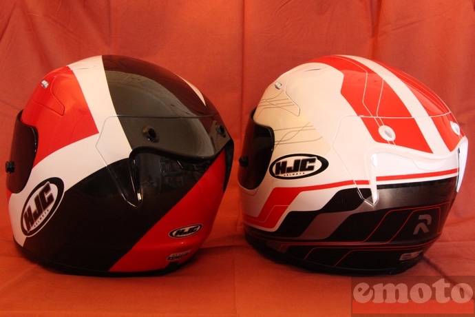 casques hjc r pha 10 a gauche et r pha 10 plus a droite casques hjc r pha 10 a gauche et r pha 10 plus a droite