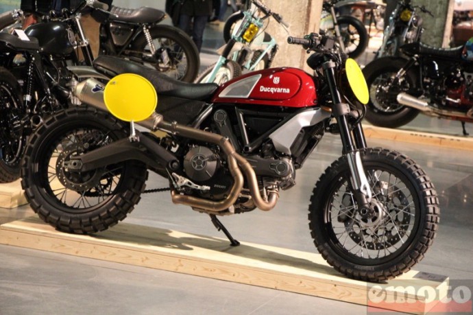 bike shed paris 2016 ducqvarna sur base de ducati scrambler