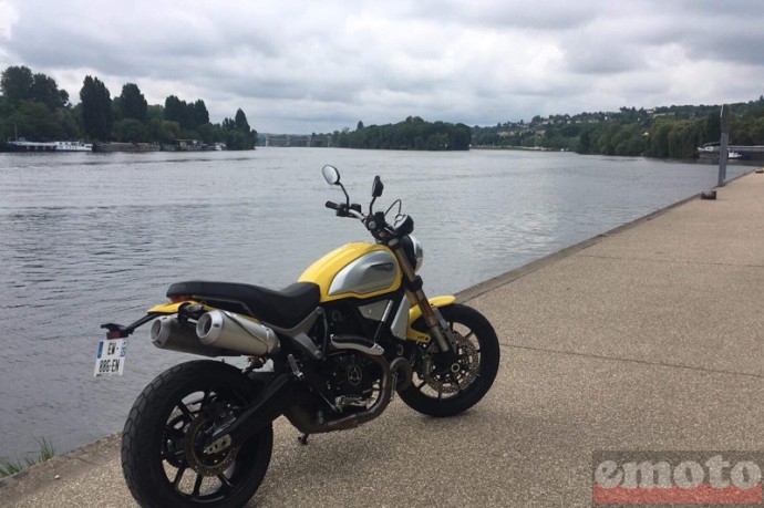 ducati scrambler 1100 au depart de conflans sainte honorine