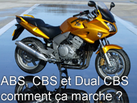 Test freinage Honda ABS, CBS et Dual CBS