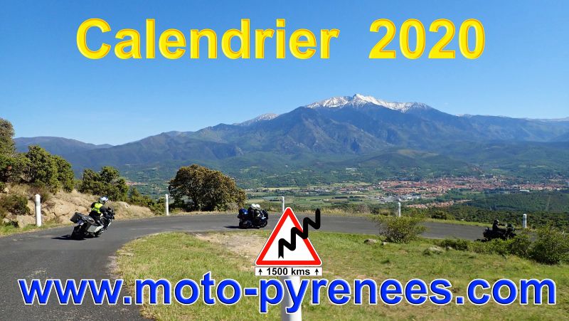 0 moto pyrenees balades voyages vacances calendrier 2020
