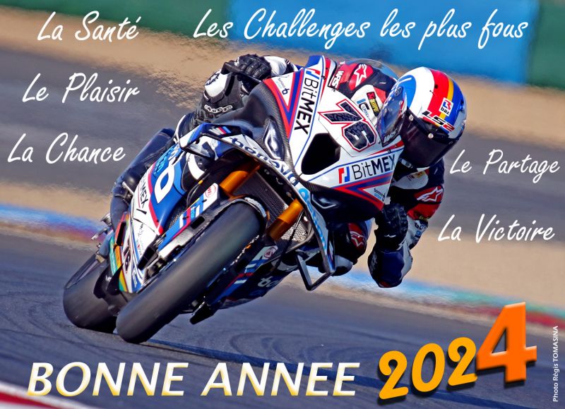 Bonne année et bonne santé à moto