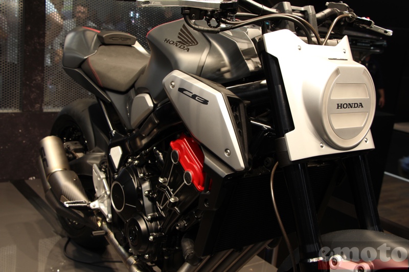 il ne semble manquer que le phare sur cette honda cb650r neo sports cafe