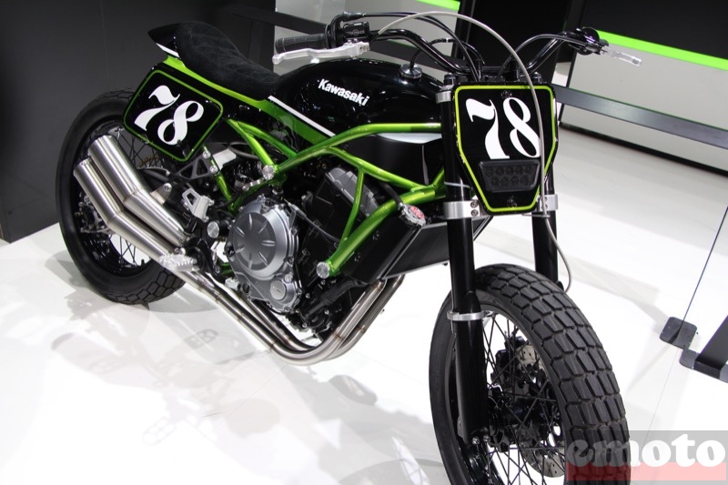 preparation flat track sur base de kawasaki z650 par mrs oficina en 2017