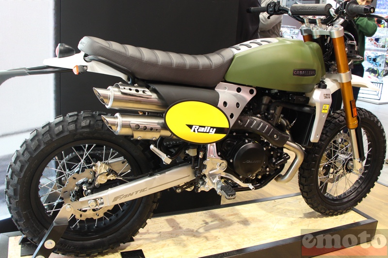 caballero 500 rally avec roues a rayons grosse fourche inversee et echappement superposes caballero 500 rally avec roues a rayons grosse fourche inversee et echappement superposes
