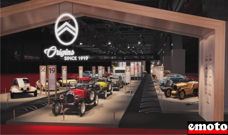 stand citroen a retromobile pour les 100 ans de la marque