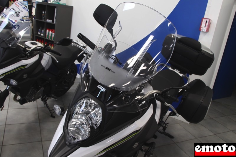 pare brise givi airflow sur la v strom 650