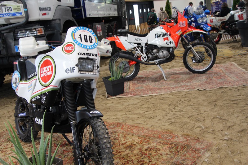 cagiva lucky explorer bmw les legendes du dakar au bivouac