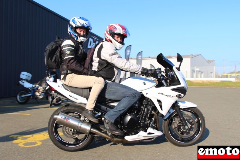 Une nouvelle Bandit 1250S pour Laurent et Laurence, laurent et laurence au depart de moto parc 72 sous le soleil