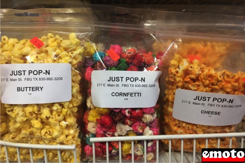 pop corn aromatises dans une station service