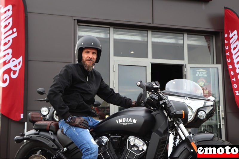 Rencontre Indian Metz : Gaël et sa Scout Bobber, gael et son indian scout bobber a metz