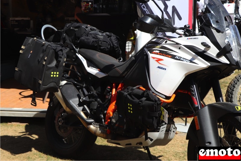 la ktm de samuel fremy distributeur de kriega en france avec la bagagerie os adventure pack