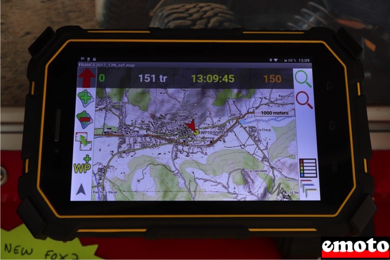 Navigattor FOX7 et YAK5 pour un GPS ultra précis, carte topographique 1 25000 de barcelonnette sur le navigattor fox7