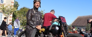 Jurgen avec son Harley-Davidson de 1929 à la NBR