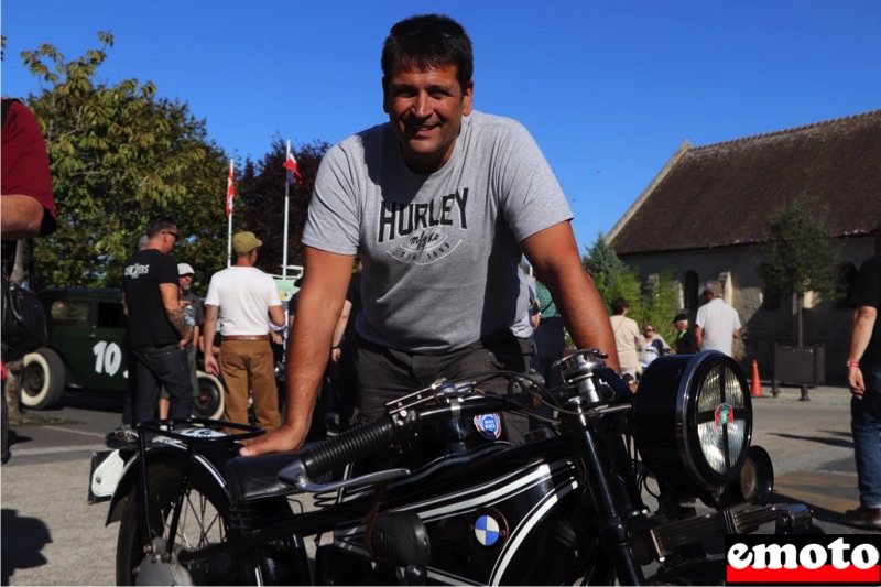 Normandy Beach Race : Hans avec sa BMW R63 de 1929, hans et sa bmw r63 a la normandy beach race