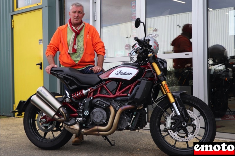 Fabrice et sa FTR S Replica chez Indian Angers, fabrice et son indian ftr 1200 s replica chez indian angers