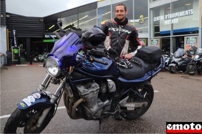 Alexis et sa Suzuki Bandit 600 chez Cottard Motos