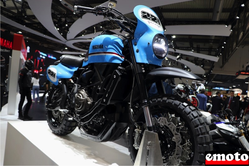 yamaha xsr 700 violante by garage 221 sur le stand yamaha eicma 2019