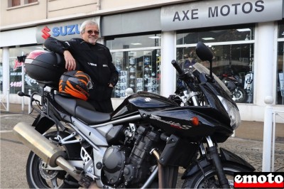 Bruno et sa Suzuki Bandit 1250 S chez Axe Motos