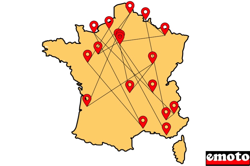 la carte du tour de france emoto 2019