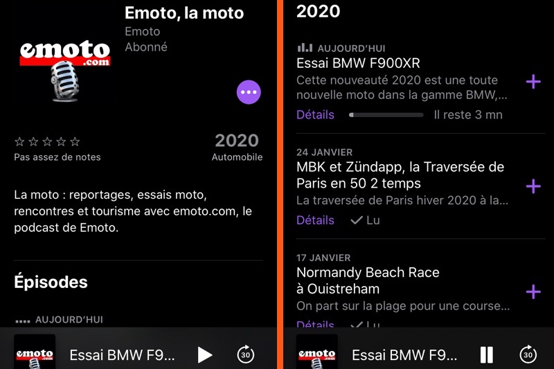 Podcast moto, Emoto dans vos oreilles dès cette année 2020, emoto le podcast moto lance en janvier 2020 sur apple podcasts