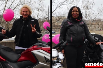 Toutes en Moto 10 ans avec Ella, Elodie et Carole à Paris