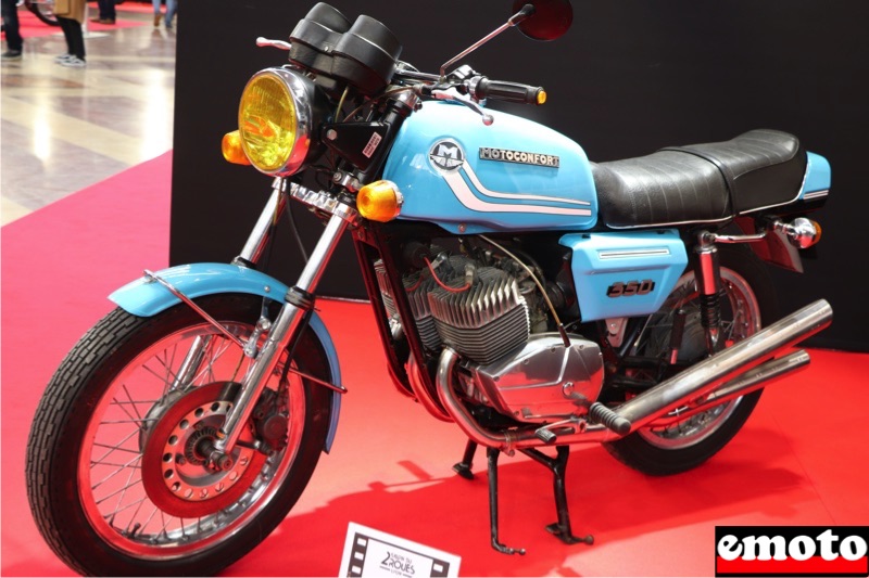 Motos du cinéma au salon du deux-roues de Lyon en 20 films Motoconfort-350-bleue-dans-la-gifle