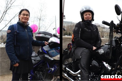 Tiffany et Nathalie aux 10 ans de Toutes En Moto à Paris