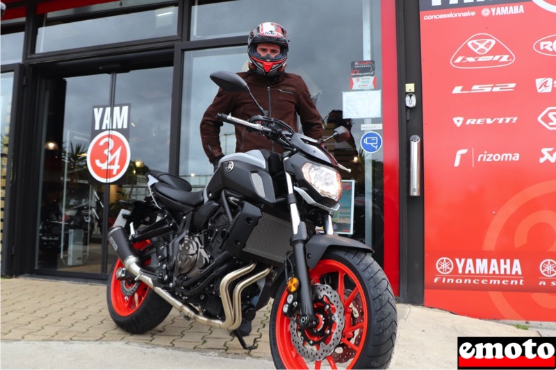 Nicolas et sa Yamaha MT 07, sa première moto, chez YAM34, nicolas et sa yamaha mt07 chez yam34