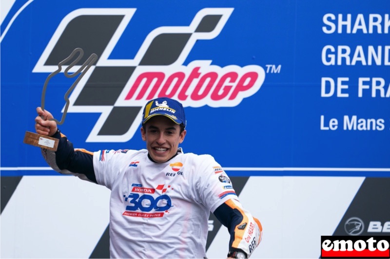 marc marquez vainqueur en motogp sur le circuit bugatti