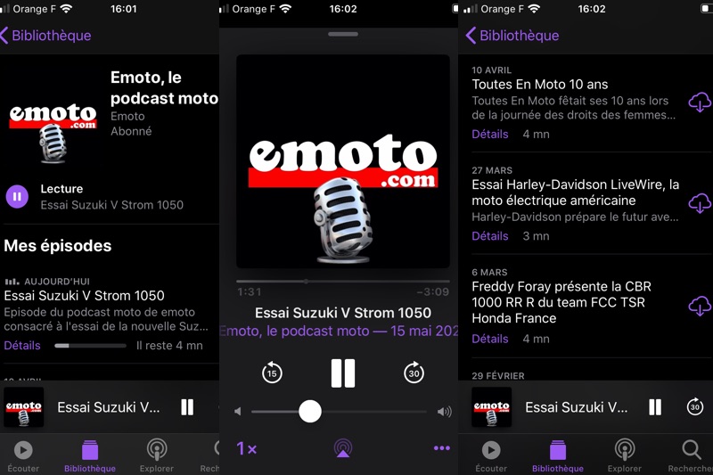 Podcast moto, déjà plus de 12 épisodes en écoute en 4 mois, podcast moto de emoto com iphone et android Podcast moto, déjà plus de 12 épisodes en écoute en 4 mois, podcast moto de emoto com iphone et android