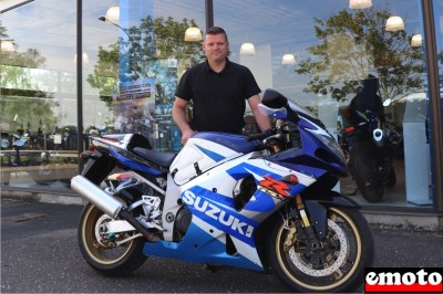 Aurélien et sa Suzuki GSXR 1000 de 2001 chez Stand41 à Blois