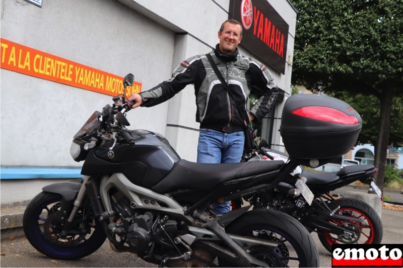 Sébastien et sa Yamaha MT 09 chez Motos Sohn à Strasbourg, sebastien et sa yamaha mt 09 chez motos sohn