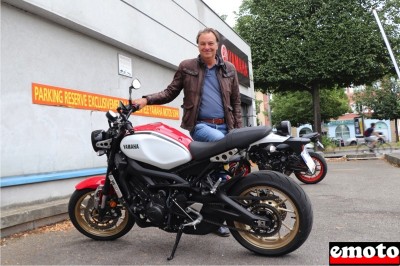 Stéphane et sa Yamaha XSR 900 chez Motos Sohn à Strasbourg