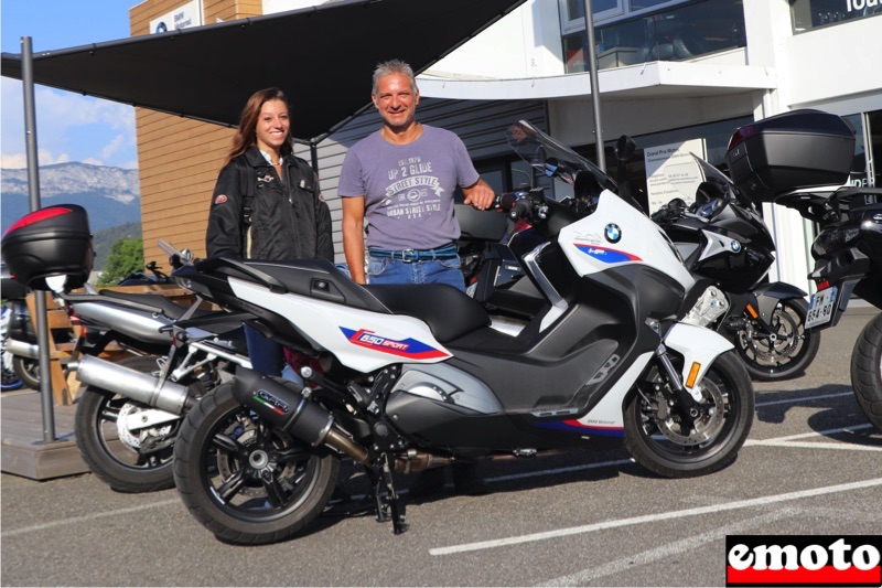 François et son C 650 Sport chez BMW Grand Prix Motos Annecy, francois et son bmw c 650 sport avec marine