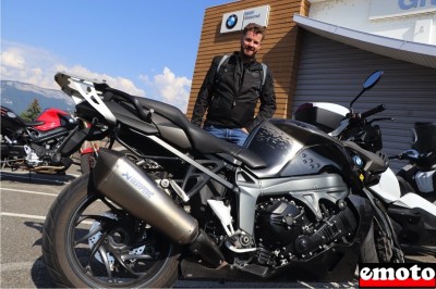 Nicolaï et sa BMW K 1300 R chez Grand Prix Motos à Annecy